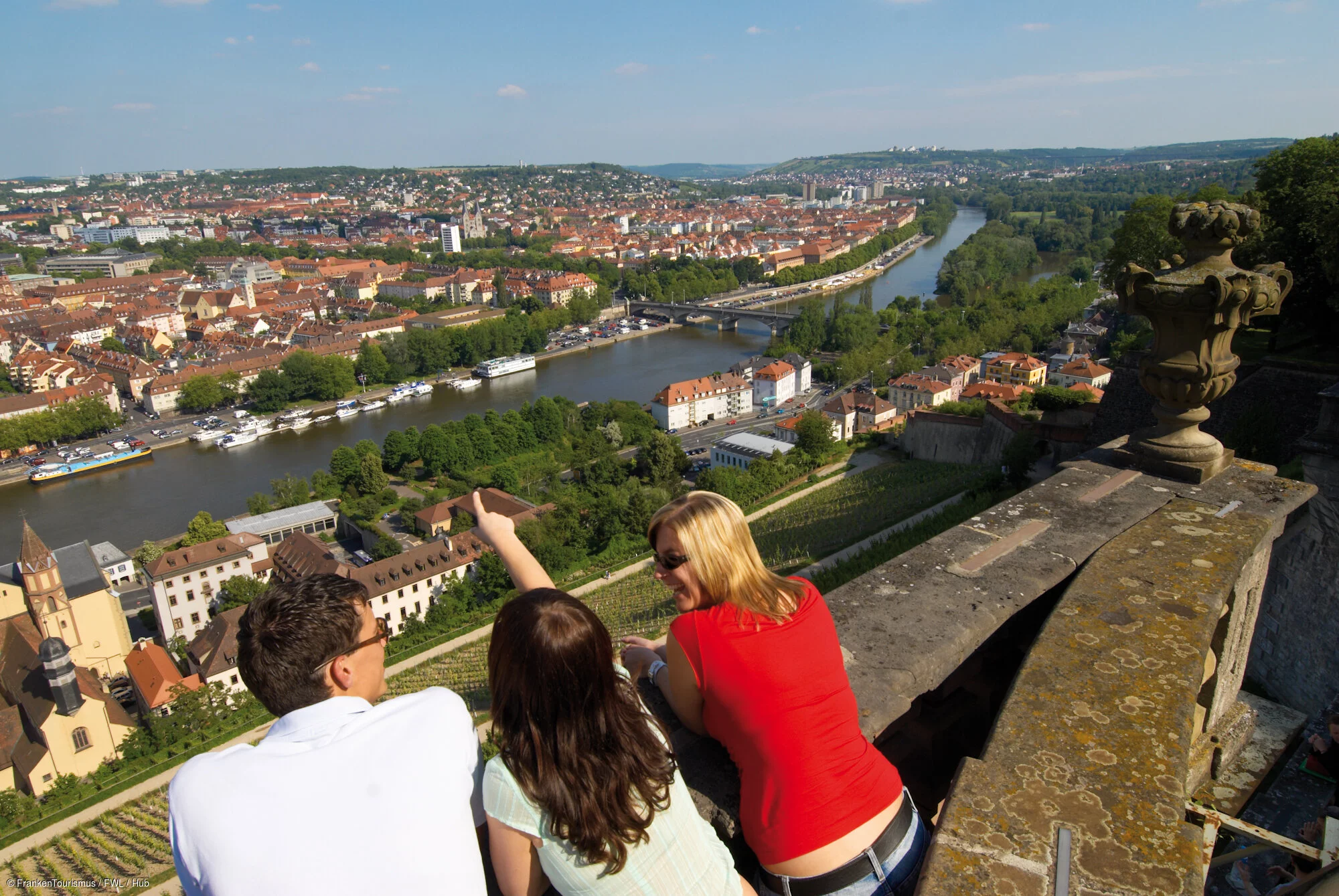Blick von der Festung Marienberg auf Würzburg
