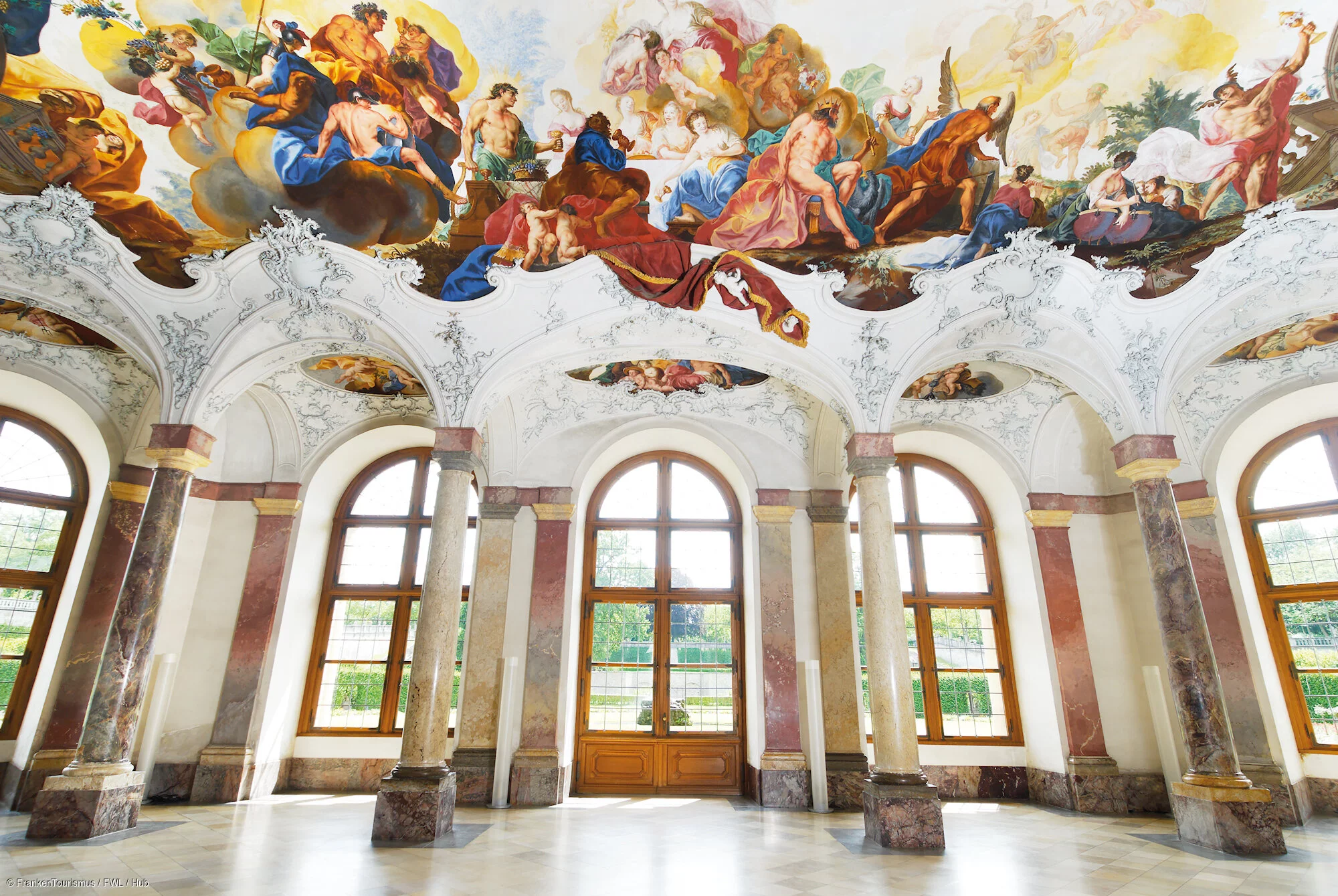 Deckenfresco im Gartensaal der Würzburger Residenz