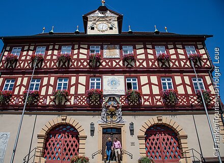 Stadtimpressionen mit Adam-Riese-Rathaus (Bad Staffelstein/Obermain Jura)