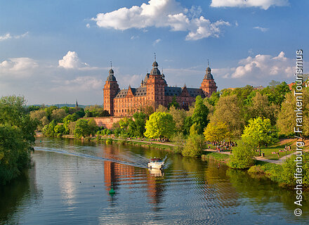 Aschaffenburg im Frühjahr von der Mainbrücke (aschaffenburg, Spessart-Mainland)