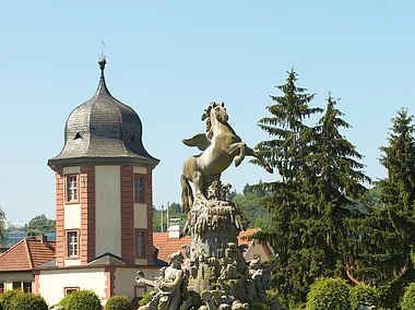 Pegasusbrunnen im Rokokogarten des Veitshöchheimer Schlosses