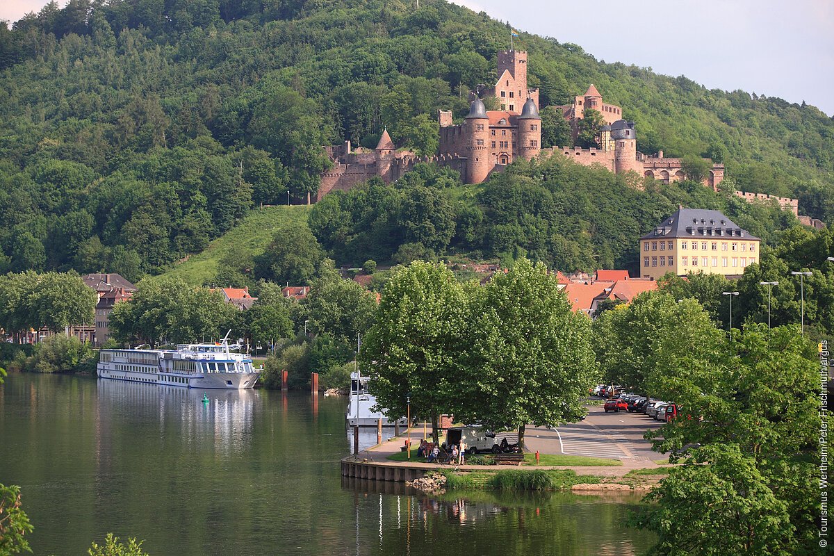 Burg auf dem Schloﬂberg ueber der Wertheimer Altstadt