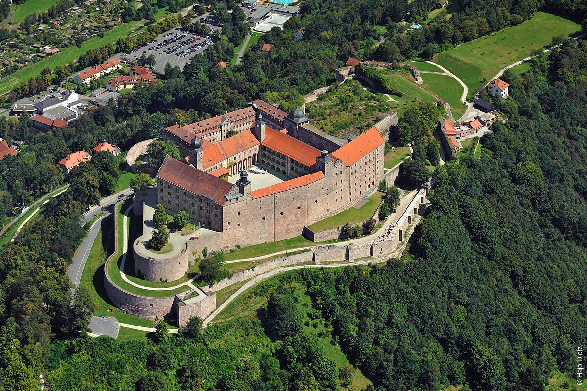 Kulmbach, Plassenburg, Luftaufnahme